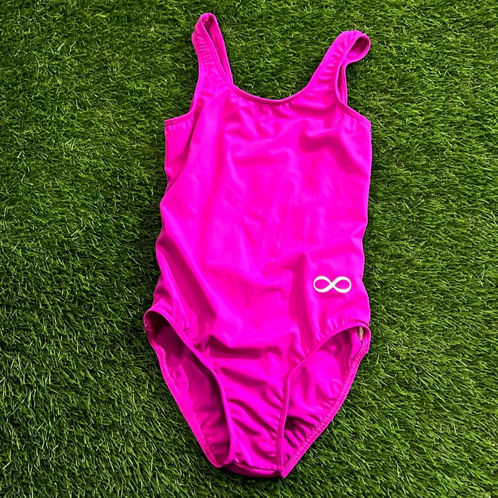 Girls Scoop neck tank Dance leotard with front lining